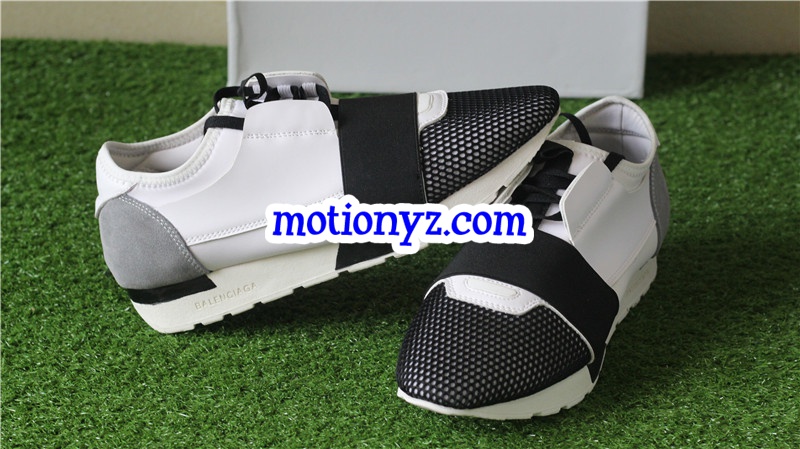 Balenciaga Race Runner Trainers White Black